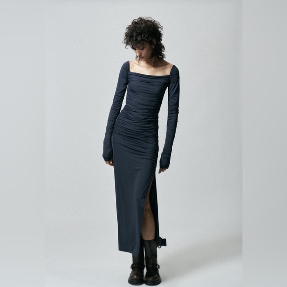 Zara Dresses & Skirts - NWT ZARA FITTED DRESS WITH RUCHING